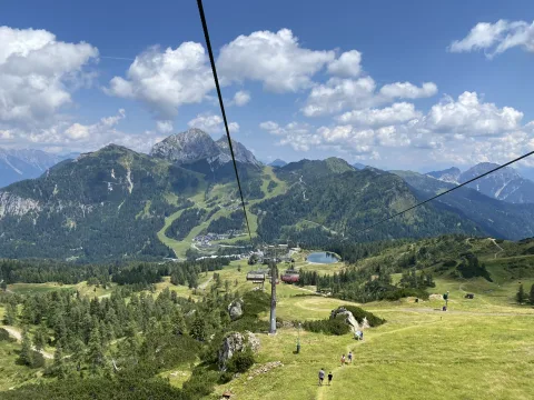 Sommerbergbahn am Nassfeld mit Bergpanorama
